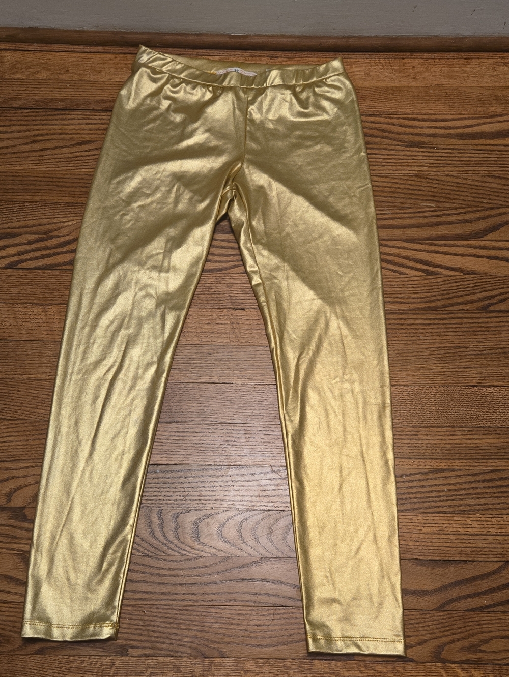 Gold  Metallic Stretch Leggings
